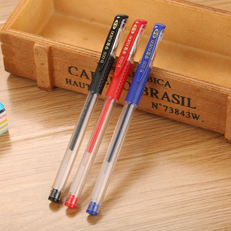 大欧标批发 学生考试黑色水笔商务签字笔 0.5mm子弹头中性笔
